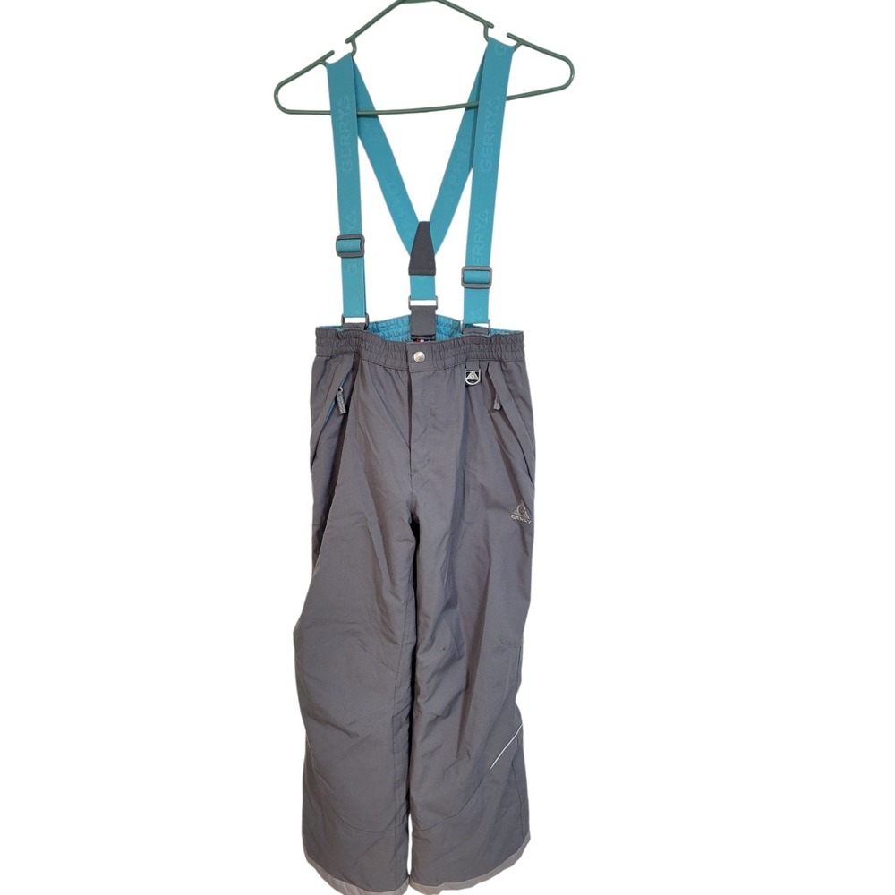 Gerry Youth  Snow/Ski Pants  14/16‎ Gray/Teal~Boys/Girls Outdoor Suspenders